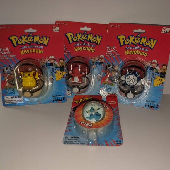 1999 Pokemon keychains with a power bouncer - Picture 1 of 7